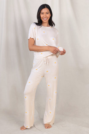 All American PJ Set - Sleepshirt+Pants - Serene Daisies