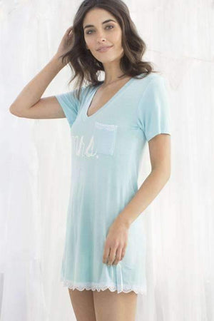 All American Sleepshirt-Sleepshirt-Honeydew Intimates-Something Blue Stripe-Small-Honeydew Intimates