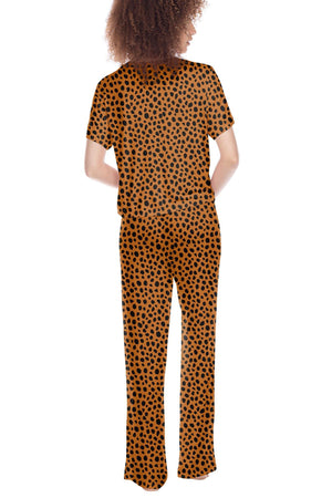 All American PJ Set - Sleepwear & Loungewear - Pumpkin Spice Cheetah