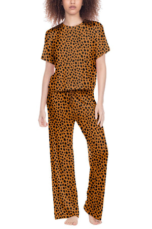 All American PJ Set - Sleepwear & Loungewear - Pumpkin Spice Cheetah