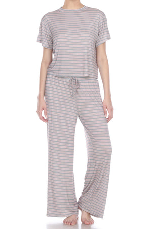 All American PJ Set - Sleepwear & Loungewear - Sugar Berry Stripe