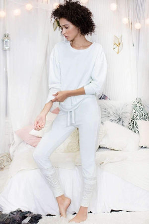 Comfy Cutie Velour Legging - Sleepwear & Loungewear - Frosting