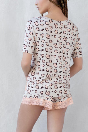 Something Sweet Shortie Set - Sleepwear & Loungewear - Calm Leopard