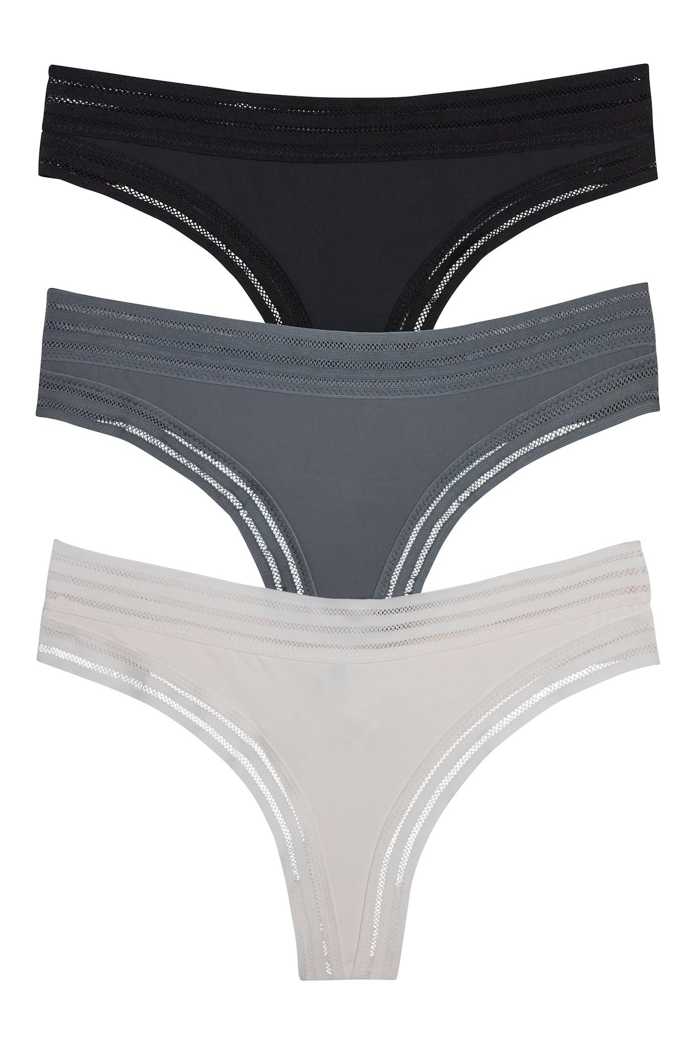 Micki Thong 3 Pack - Underwear - Black/Graphite/Petal Pinkl
