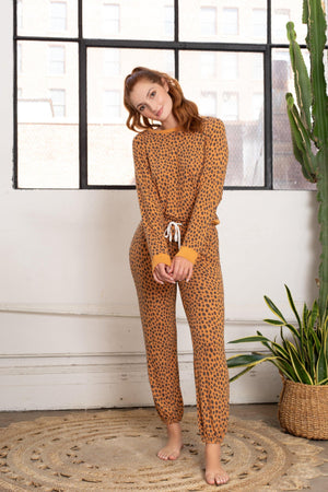 Star Seeker Lounge Set - Sleepwear & Loungewear - Pumpkin Spice Cheetah