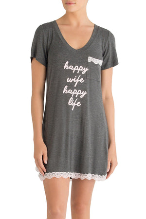 All American Sleepshirt - Sleepwear & Loungewear - Heather Grey Hearts