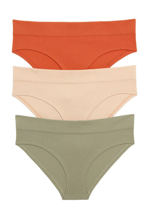 Bailey Hipster 3-Pack - Panty - Terracotta/Calm/Taurus