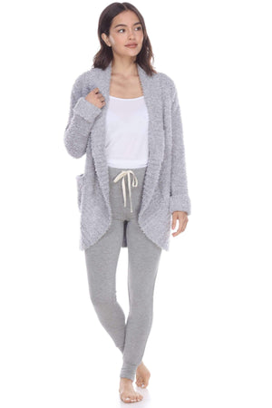 Novelty Knit Cardigan-Loungewear-Honeydew Intimates-Heather Grey-Small-Honeydew Intimates